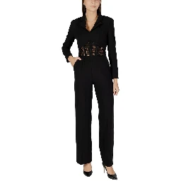 Black Polyester Jumpsuit