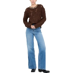 Brown Marabou Sweatshirt