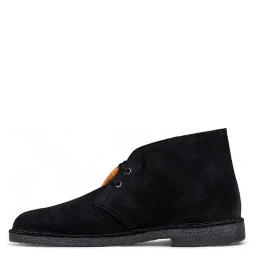 Black Suede Leather Lace-Up Boots