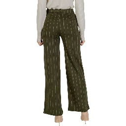 Bicolor Viscose Casual Pants
