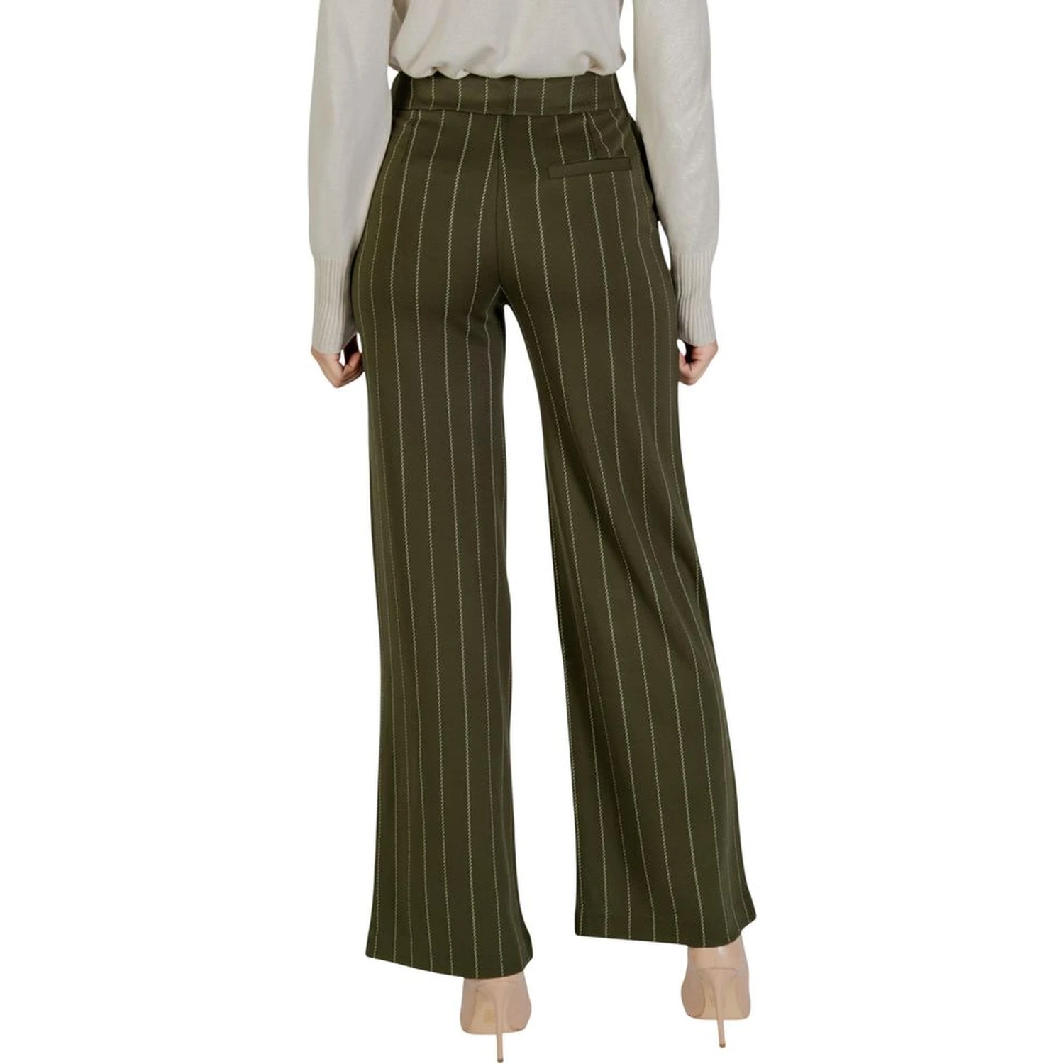 Bicolor Viscose Casual Pants