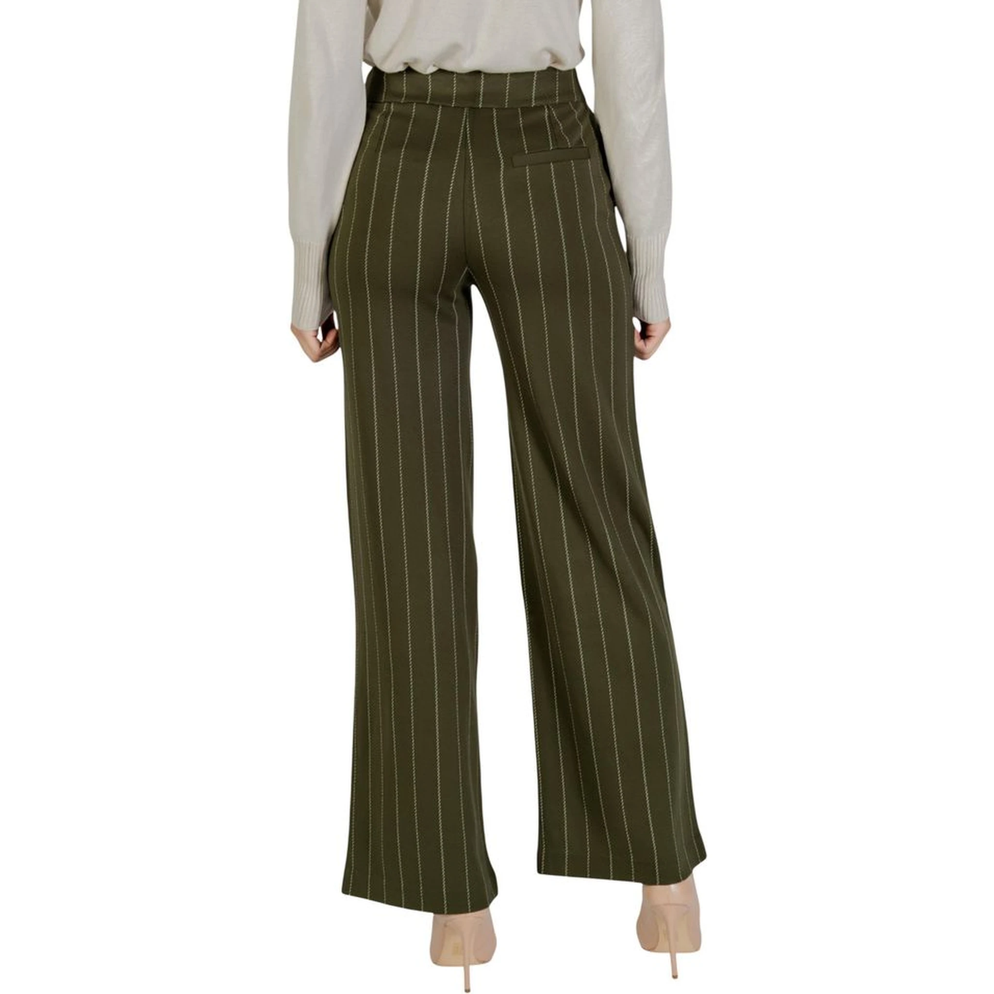 Bicolor Viscose Casual Pants