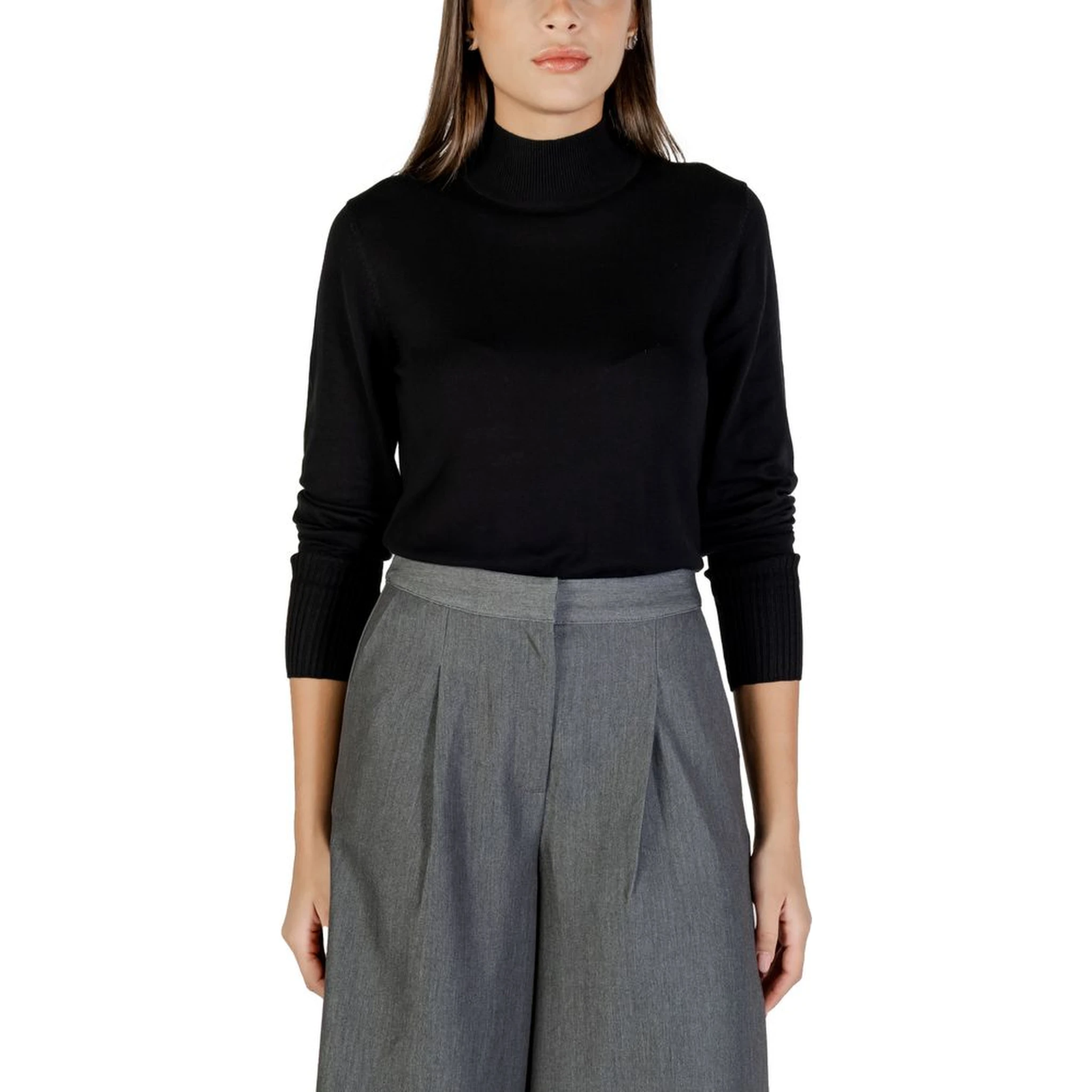 Black Viscose Turtleneck