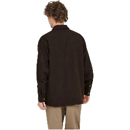 Brown Polyester Dress Shirt