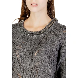 Gray Marabou Sweatshirt