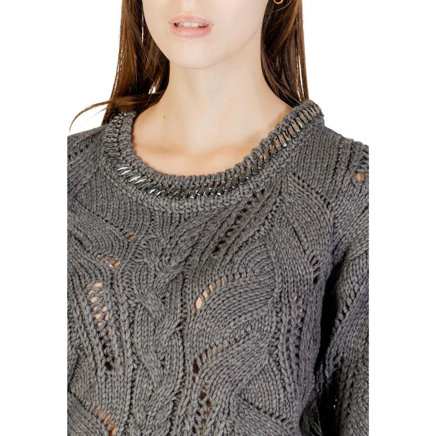 Gray Marabou Sweatshirt