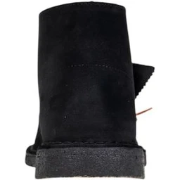 Black Suede Leather Lace-Up Boots