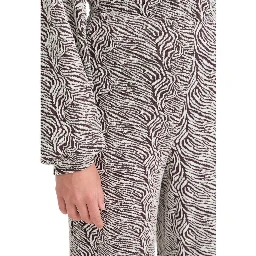 Brown Polyester Casual Pants