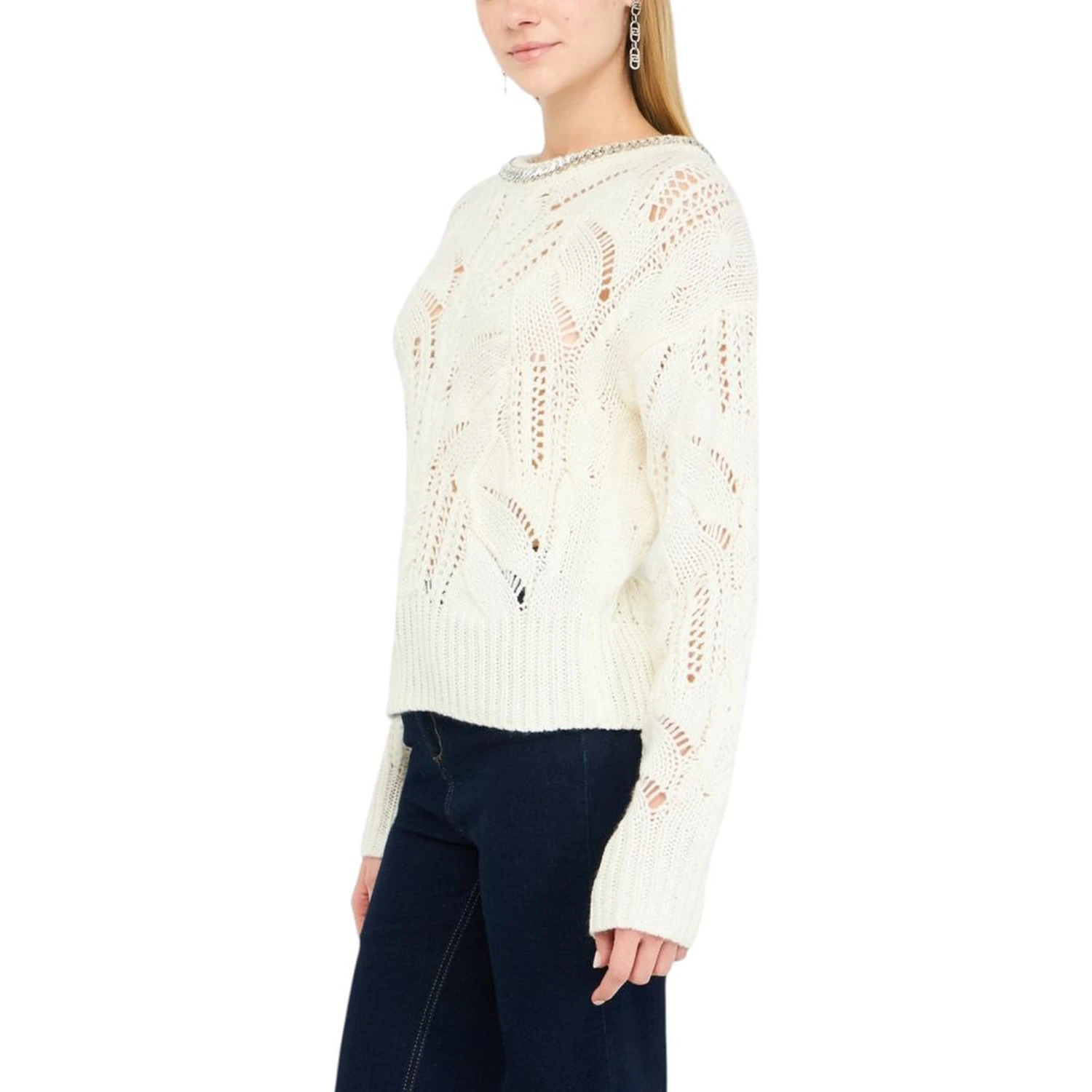 White Marabou Sweatshirt