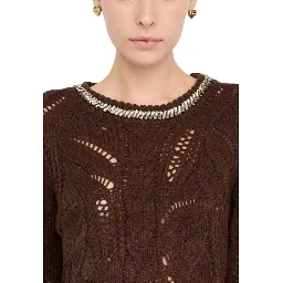 Brown Marabou Sweatshirt