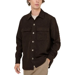 Brown Polyester Dress Shirt