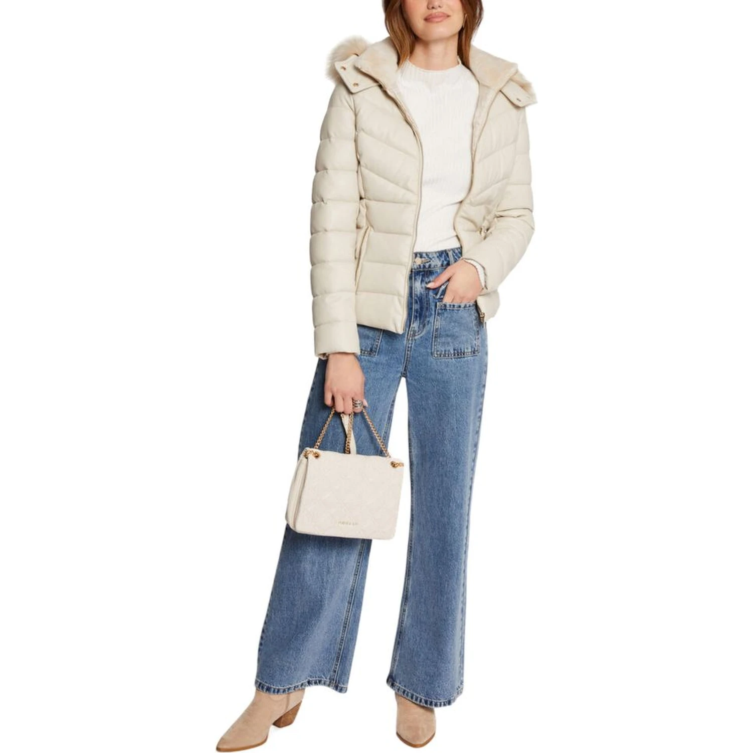 Beige Polyethylene Jackets And Coat