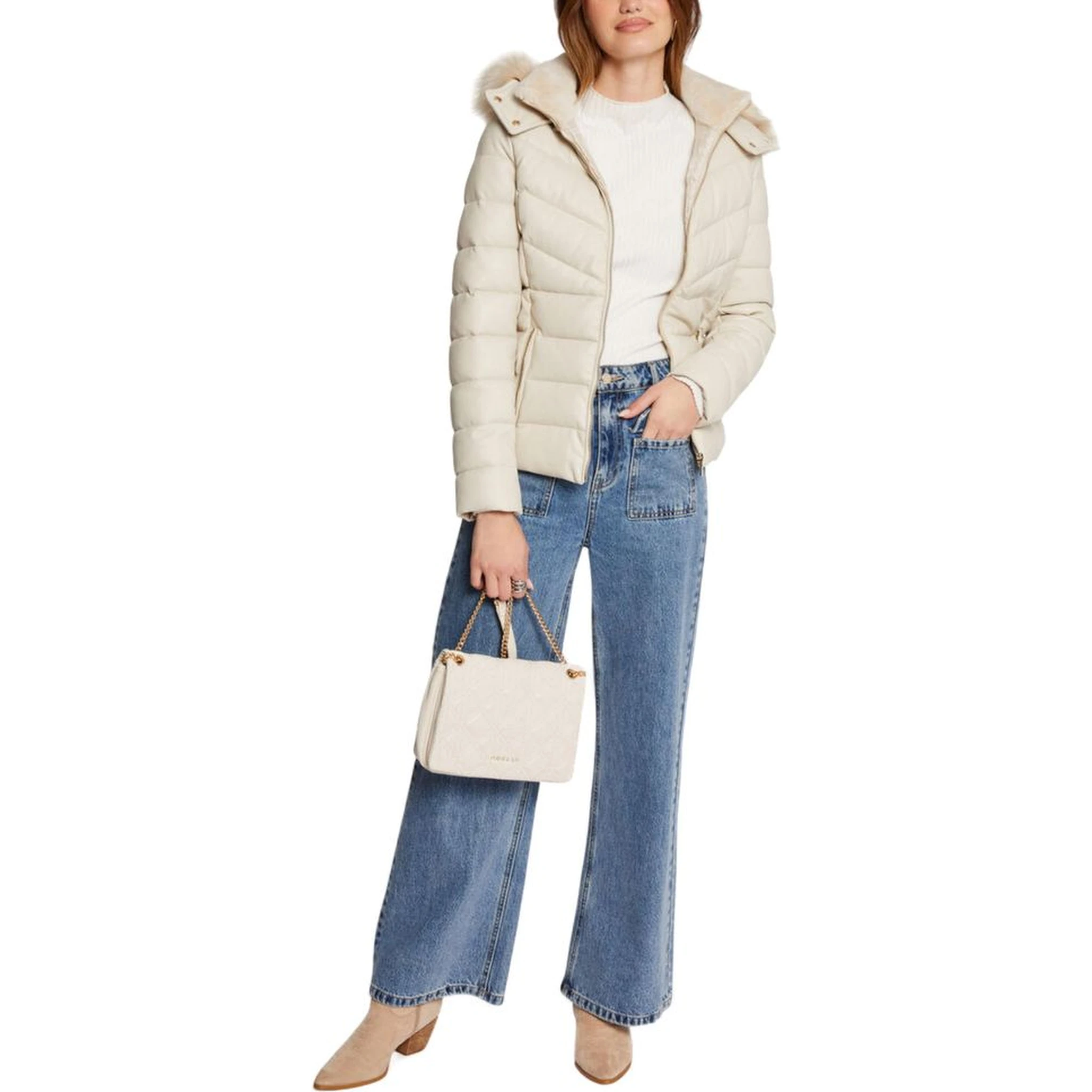 Beige Polyethylene Jackets And Coat