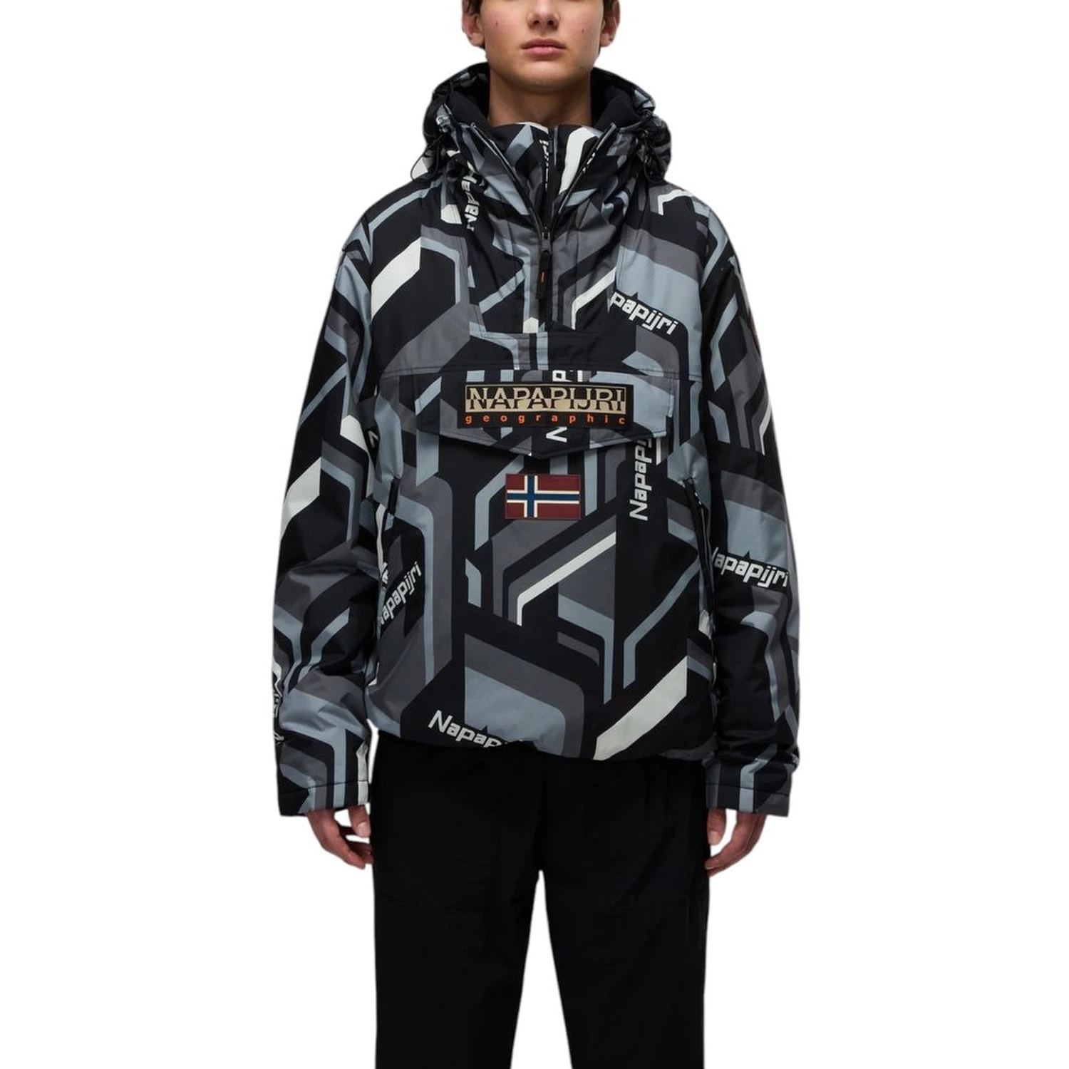 Bicolor Recycled Polyester Shell Jacket