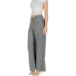 Gray Recycled Polyester Casual Pants