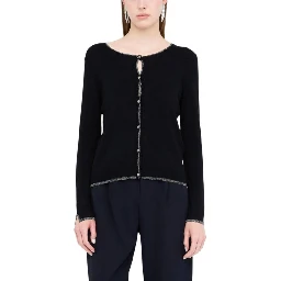 Black Textile Cardigan