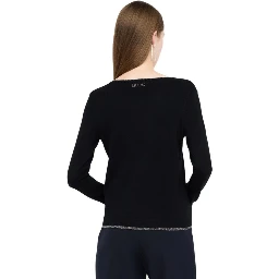 Black Textile Cardigan