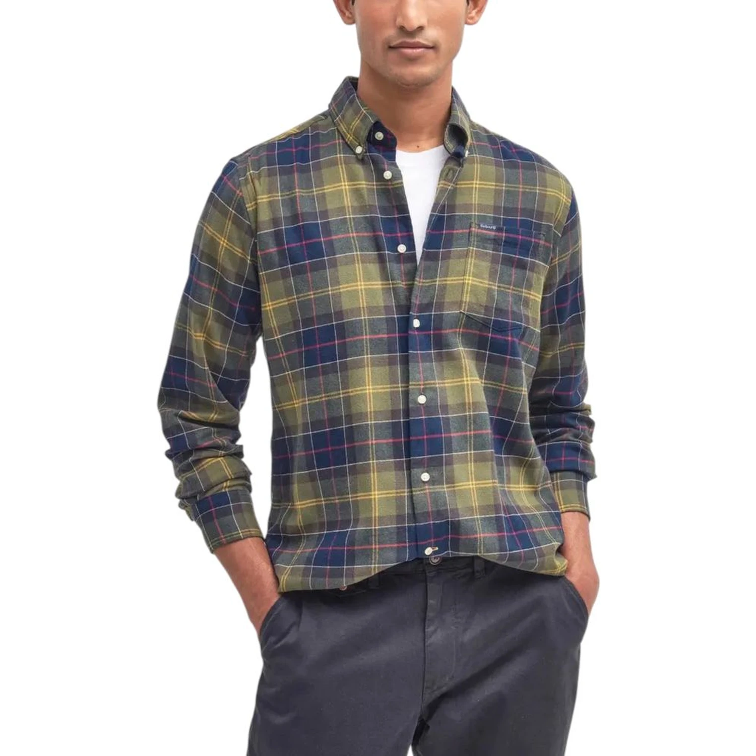 Bicolor Cotton Dress Shirt