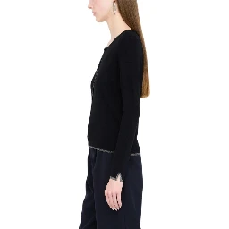 Black Textile Cardigan