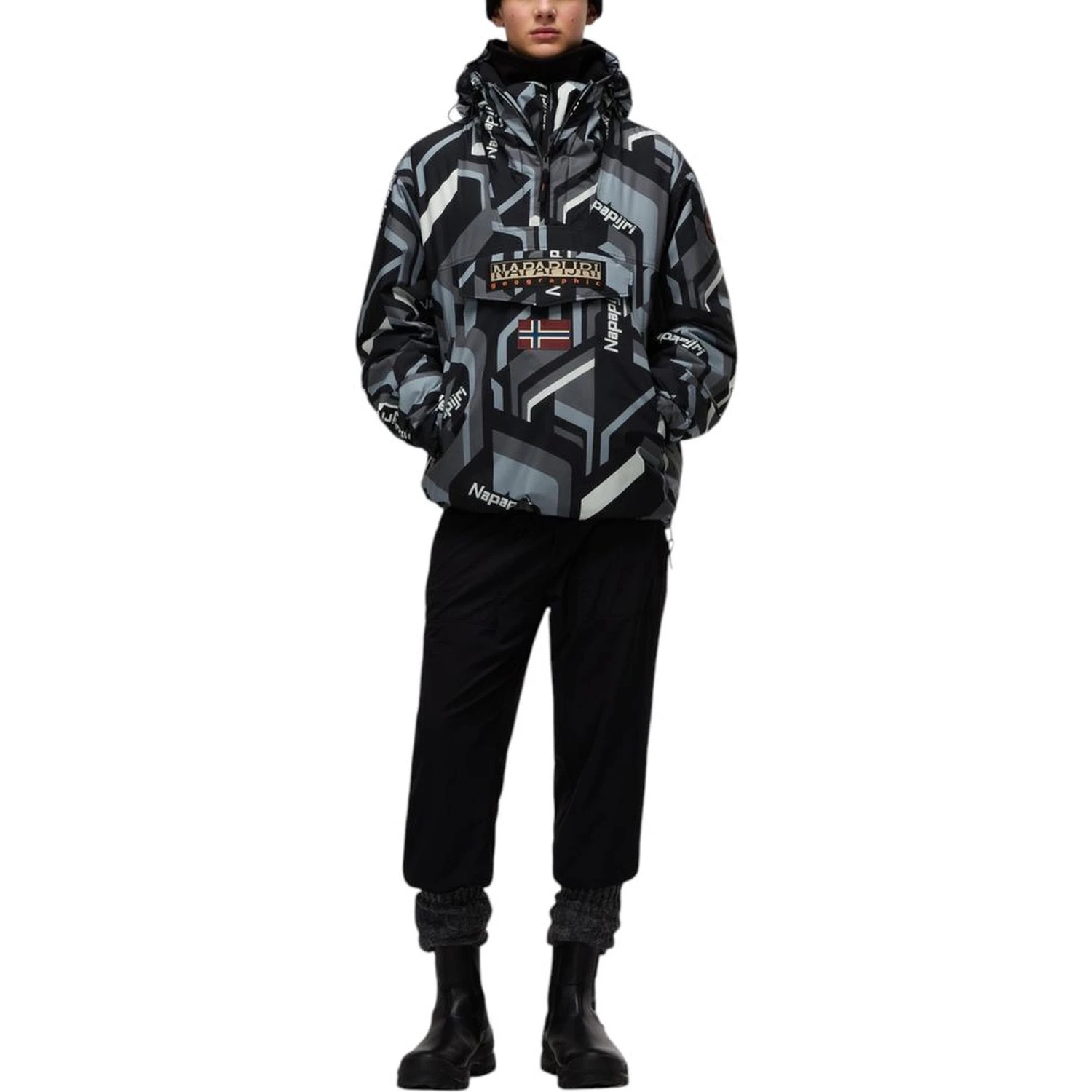 Bicolor Recycled Polyester Shell Jacket