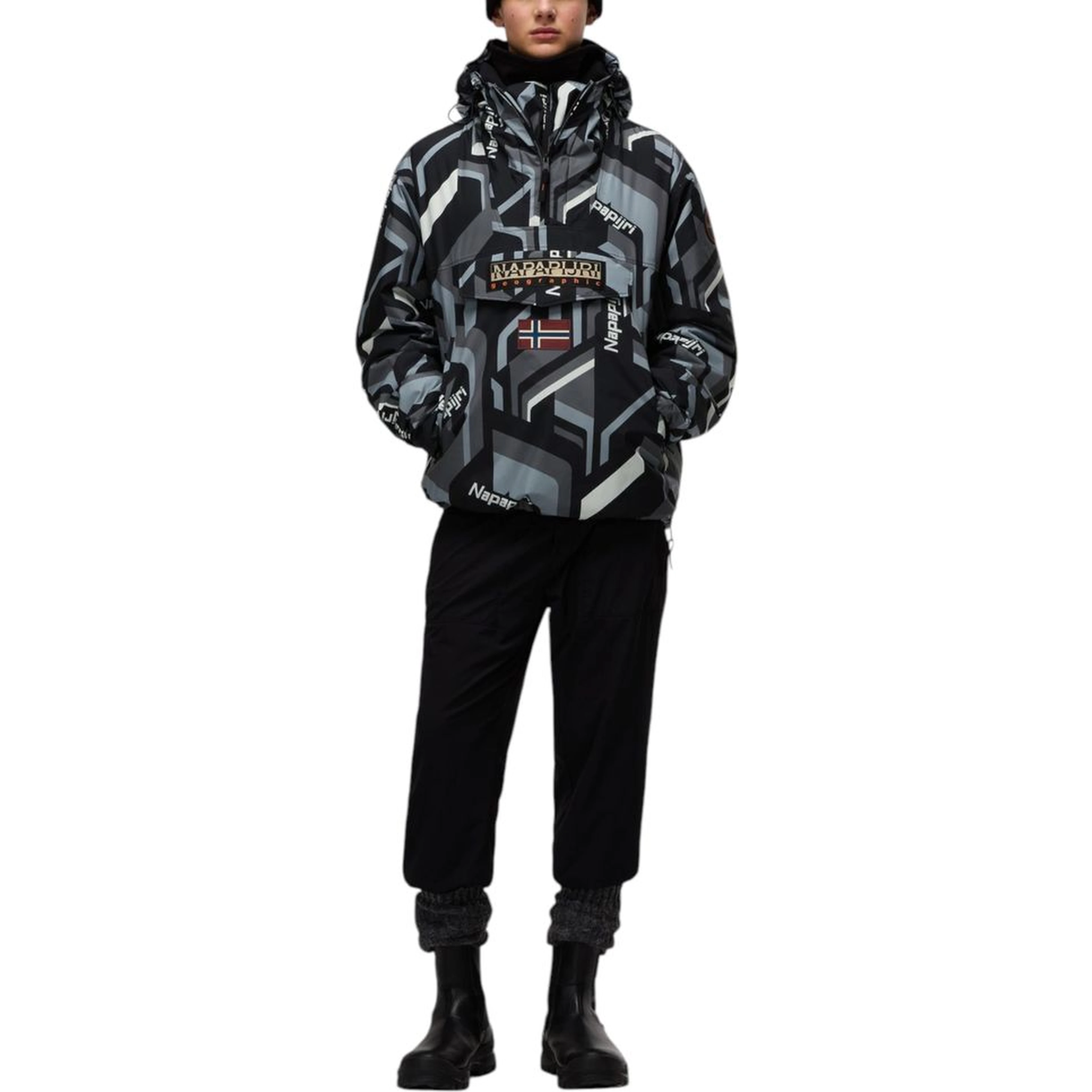 Bicolor Recycled Polyester Shell Jacket