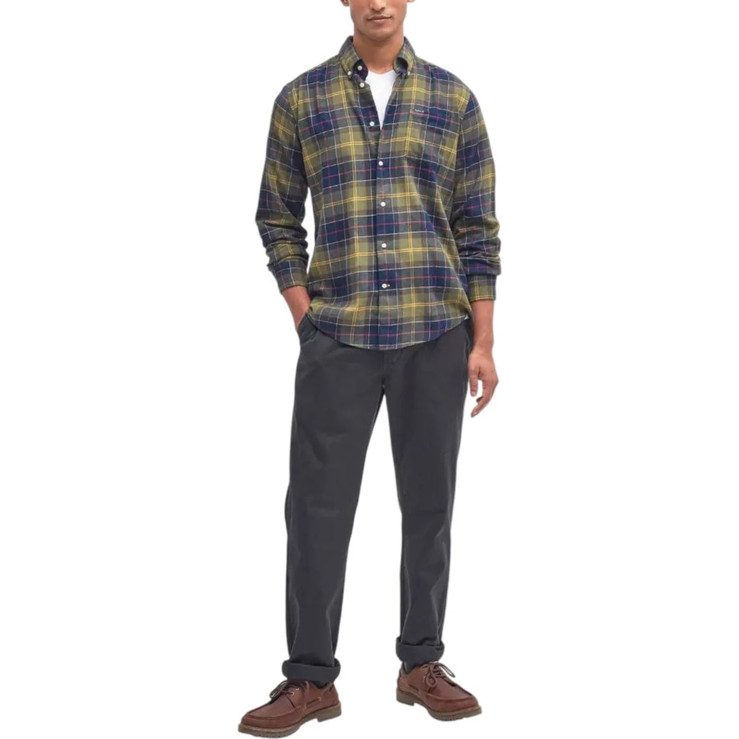 Bicolor Cotton Dress Shirt