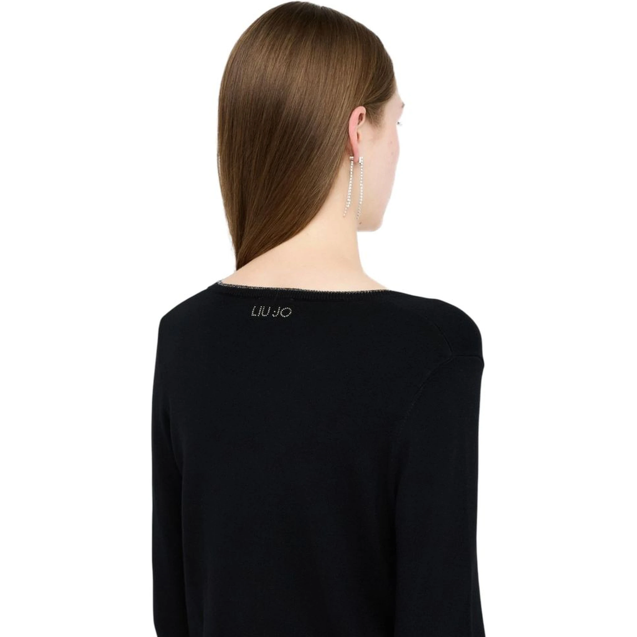 Black Textile Cardigan