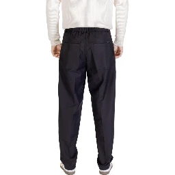 Black Cotton Casual Pants