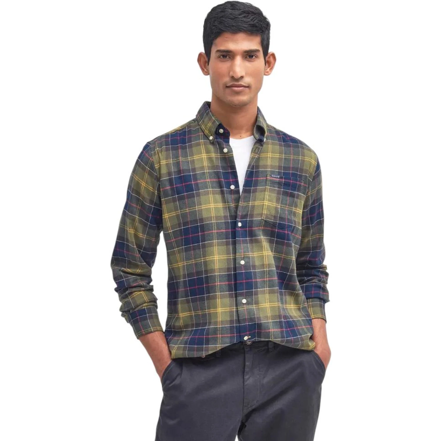 Bicolor Cotton Dress Shirt