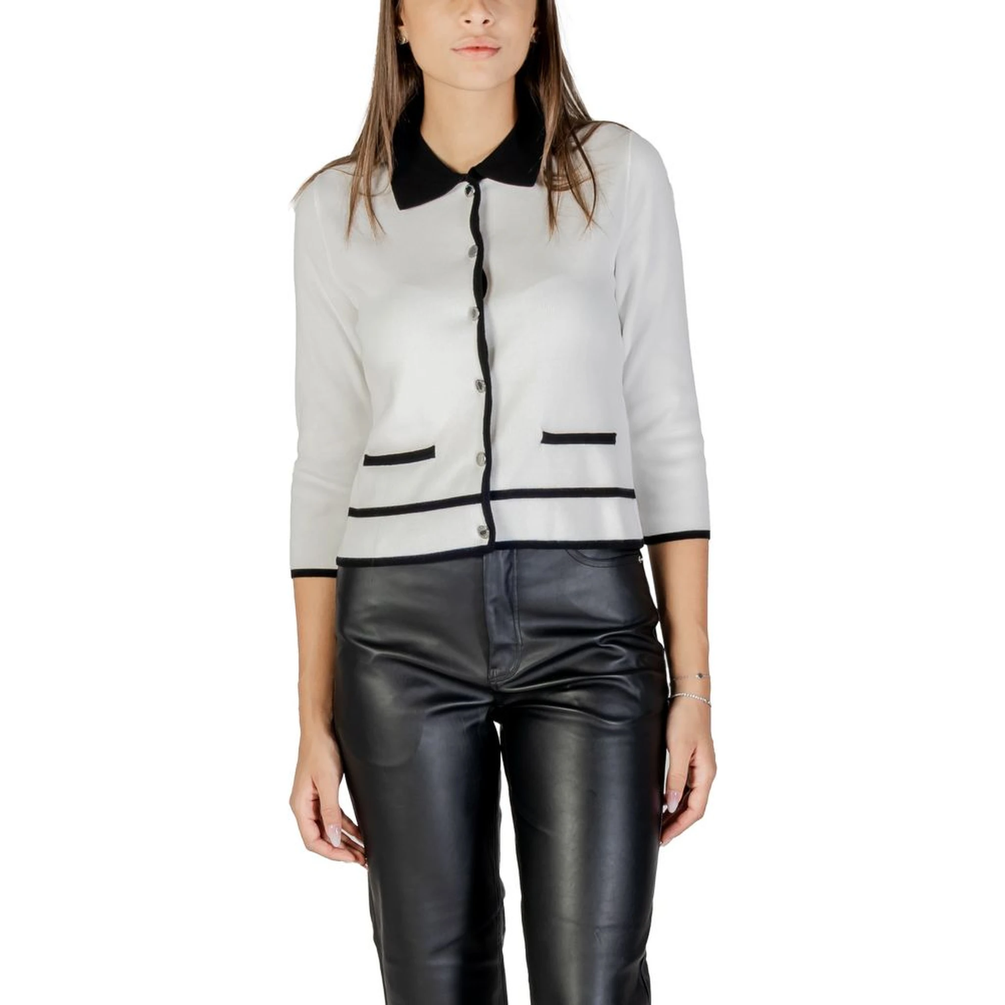 Black And White Viscose Sweatshirt