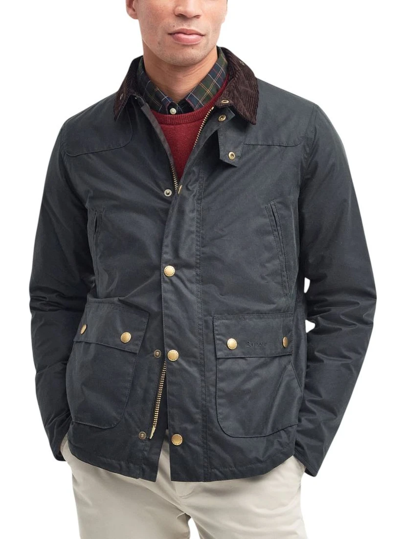 Gray Cotton Shell Jacket