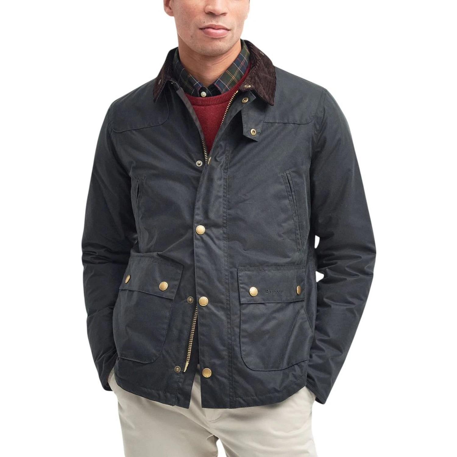 Gray Cotton Shell Jacket