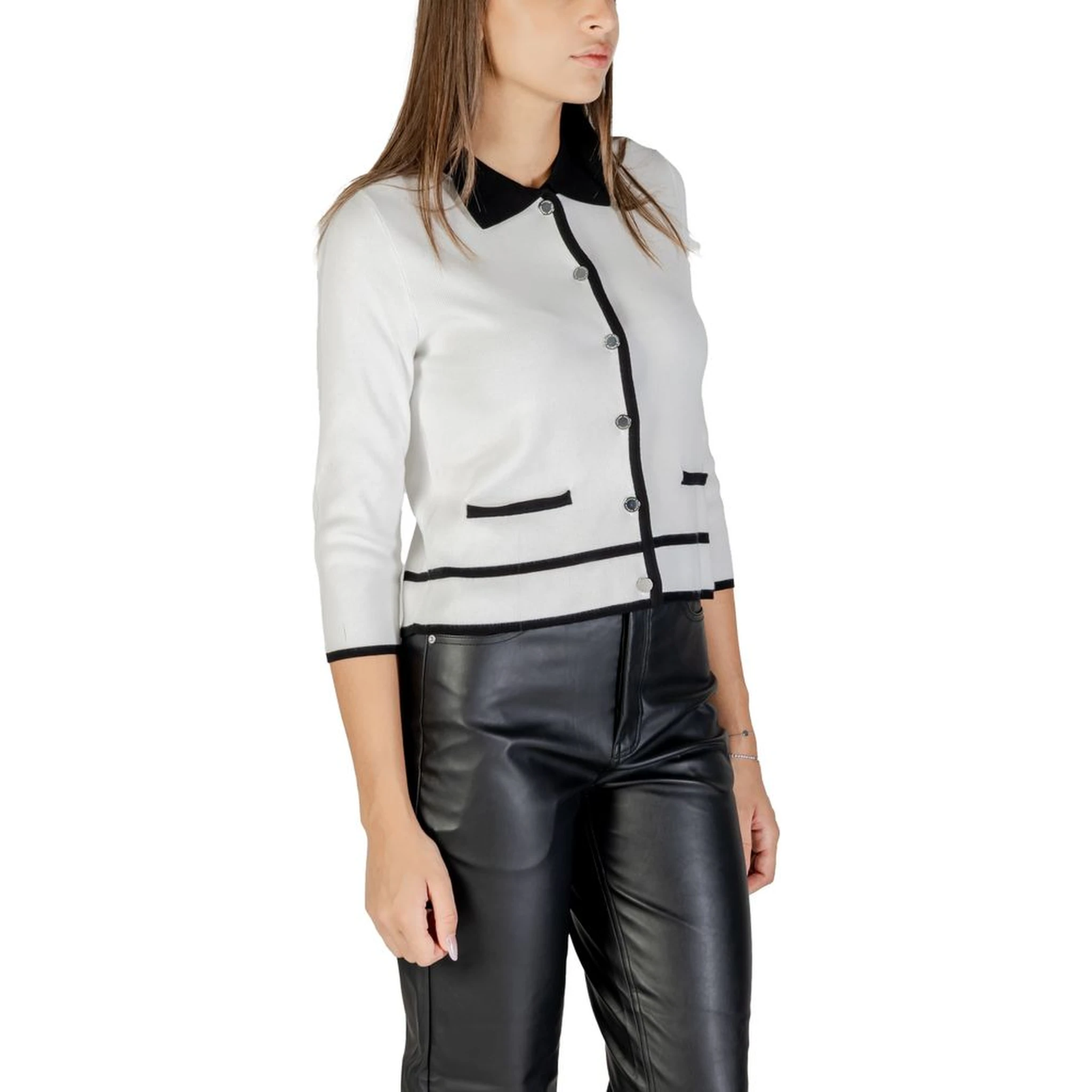 Black And White Viscose Sweatshirt