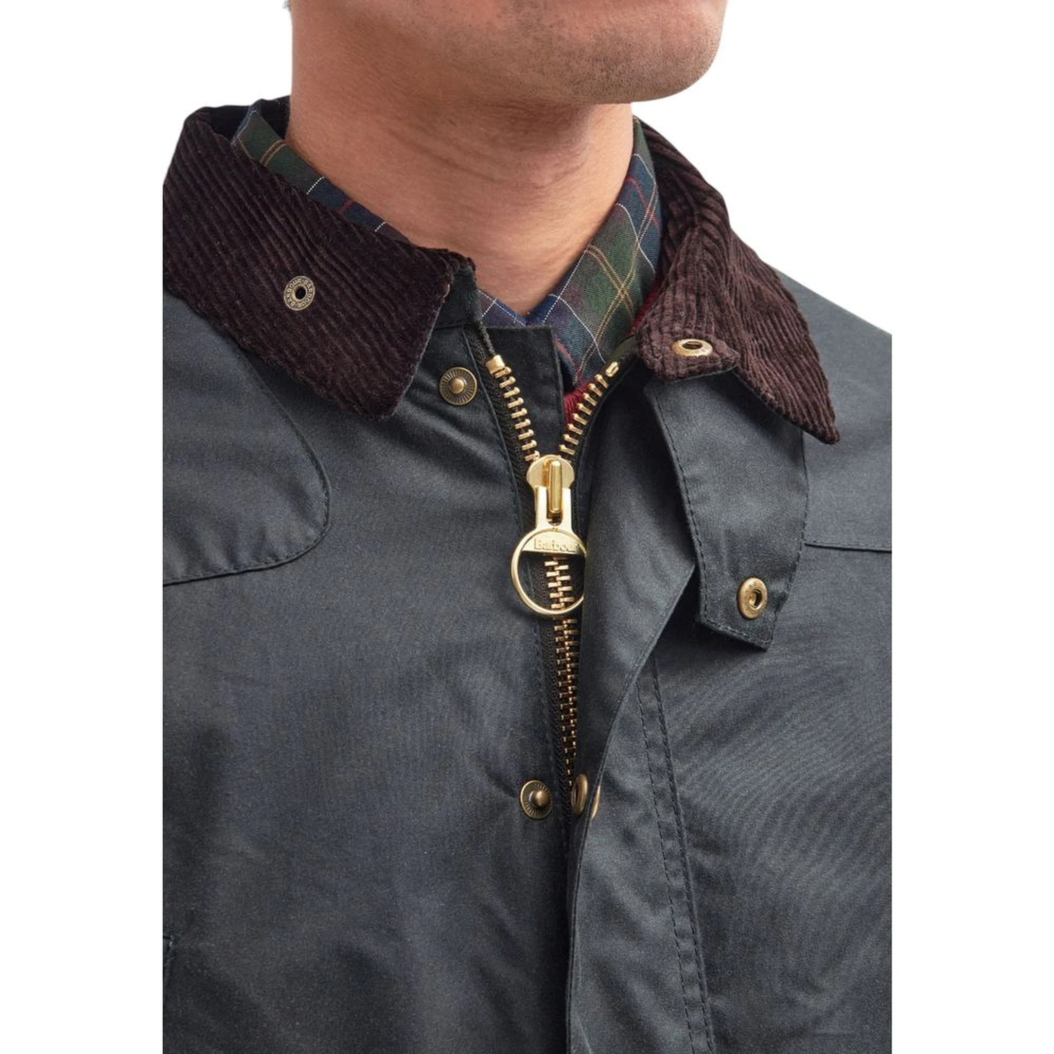Gray Cotton Shell Jacket