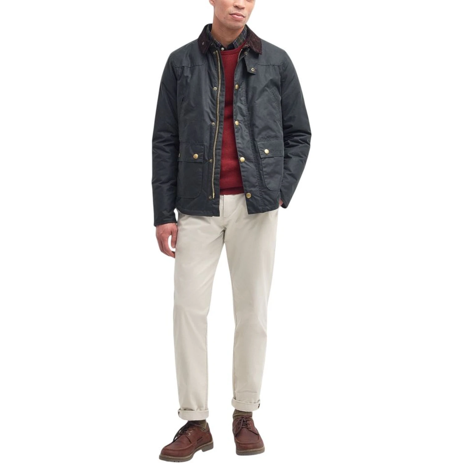 Gray Cotton Shell Jacket