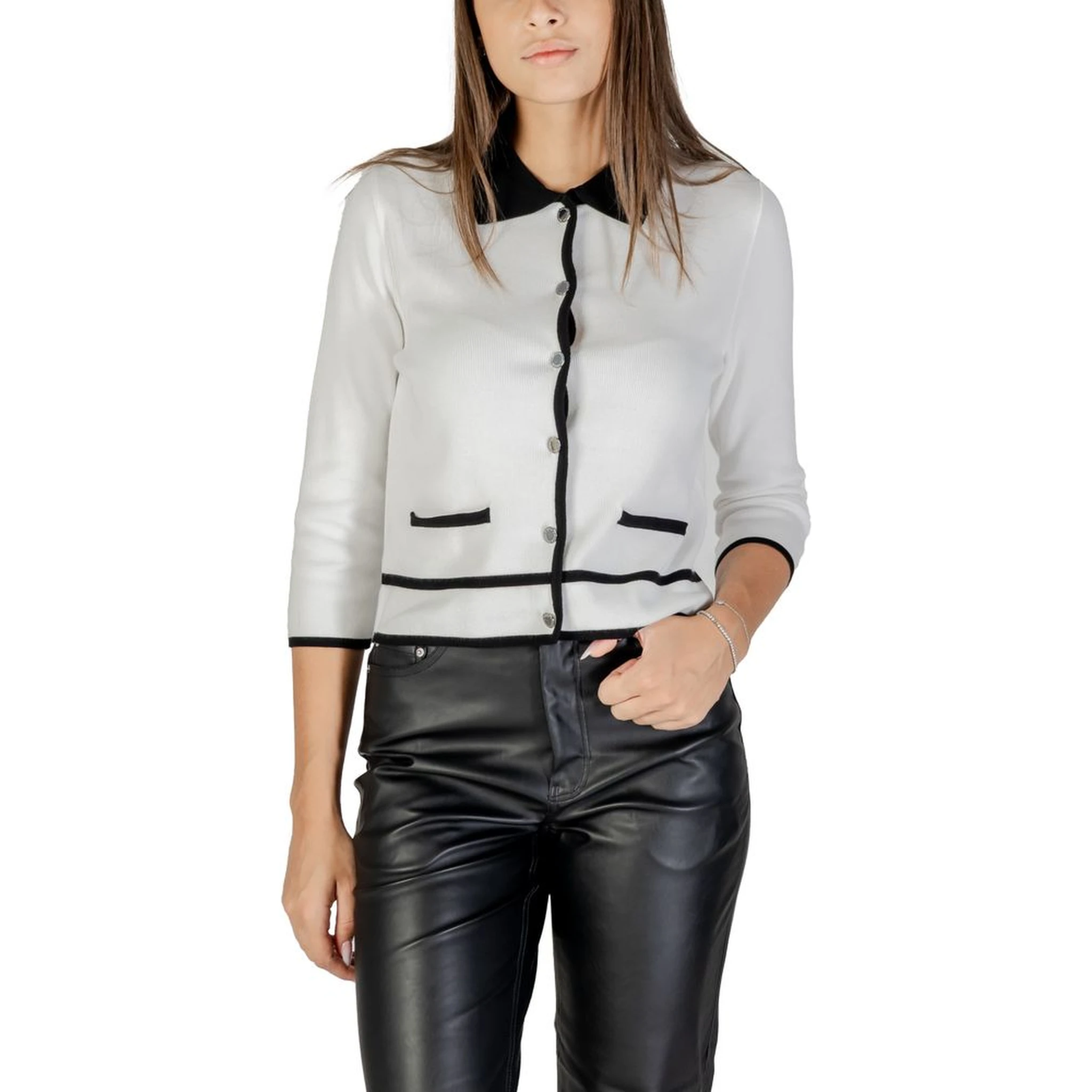 Black And White Viscose Sweatshirt