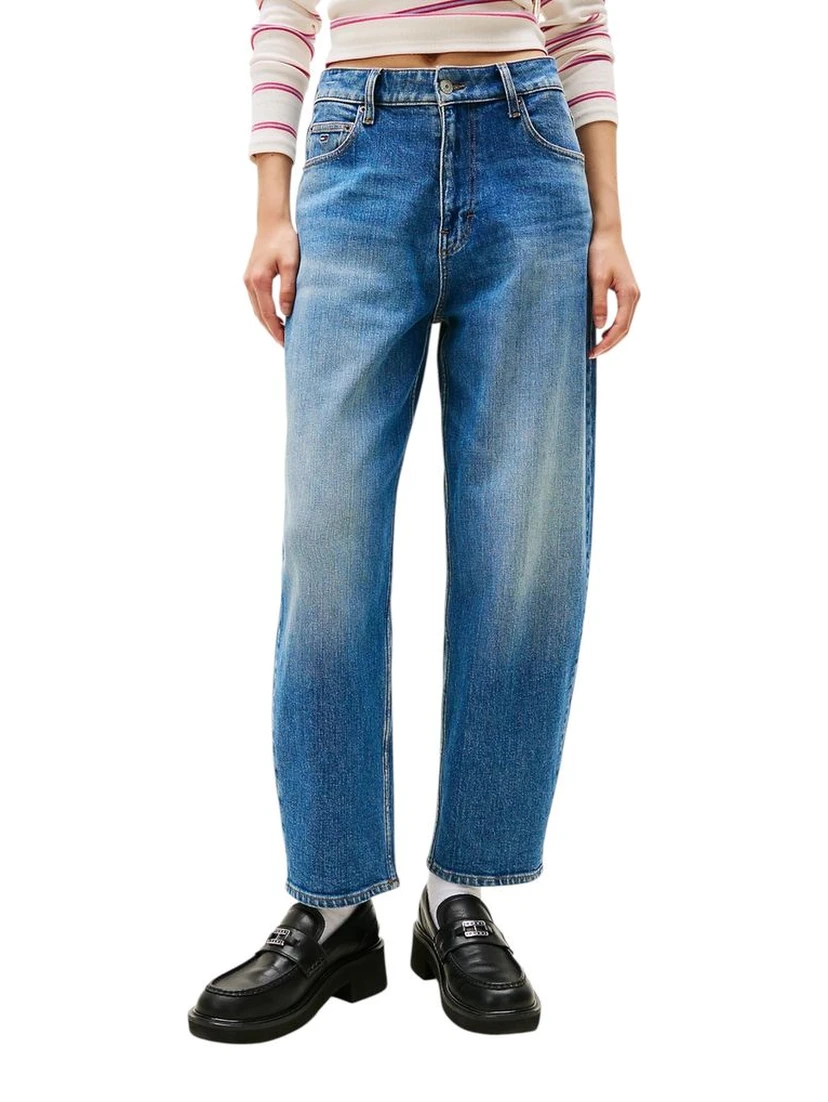 Blue Recycled Cotton Relaxed Fit Jeans