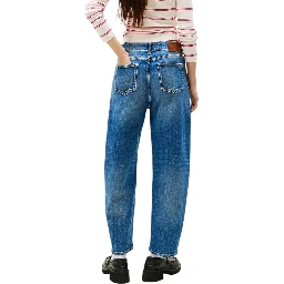 Blue Recycled Cotton Relaxed Fit Jeans