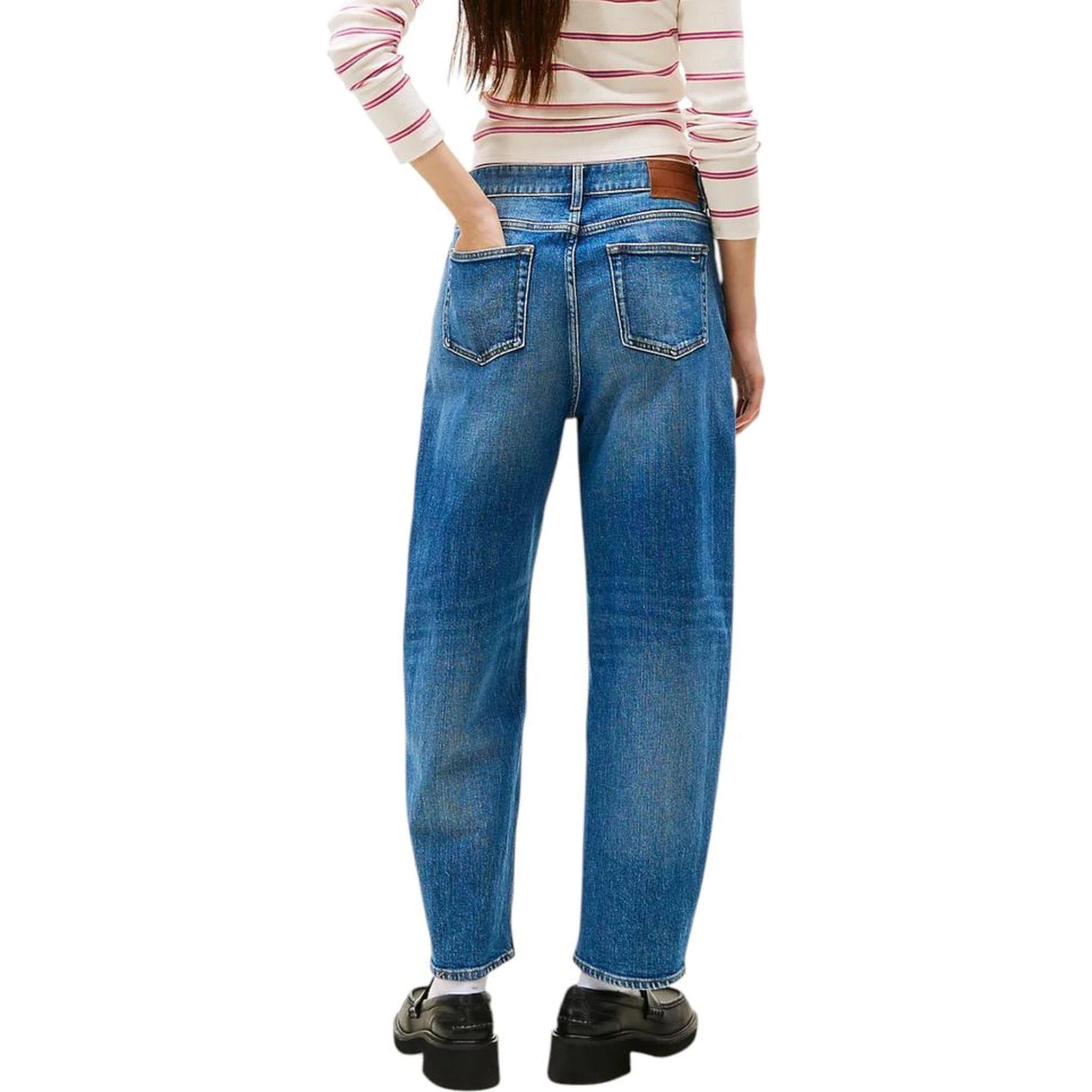 Blue Recycled Cotton Relaxed Fit Jeans