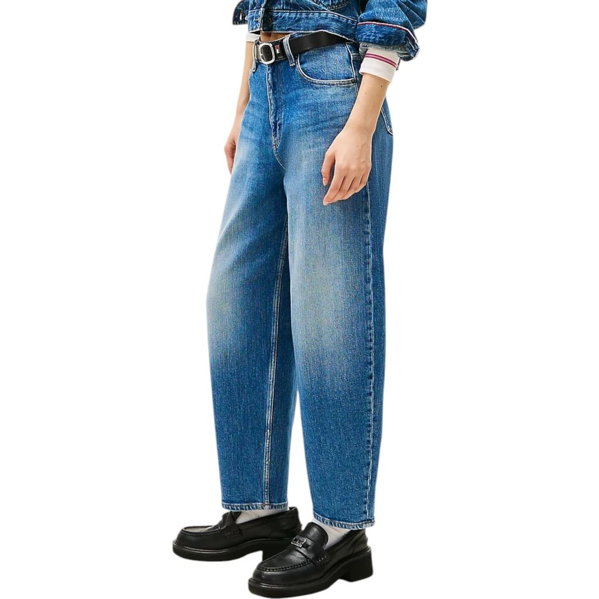 Blue Recycled Cotton Relaxed Fit Jeans