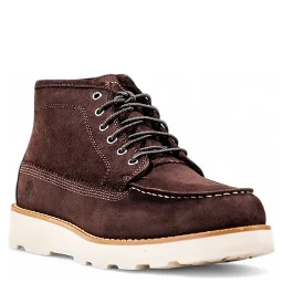 Brown Leather Lace-Up Boots