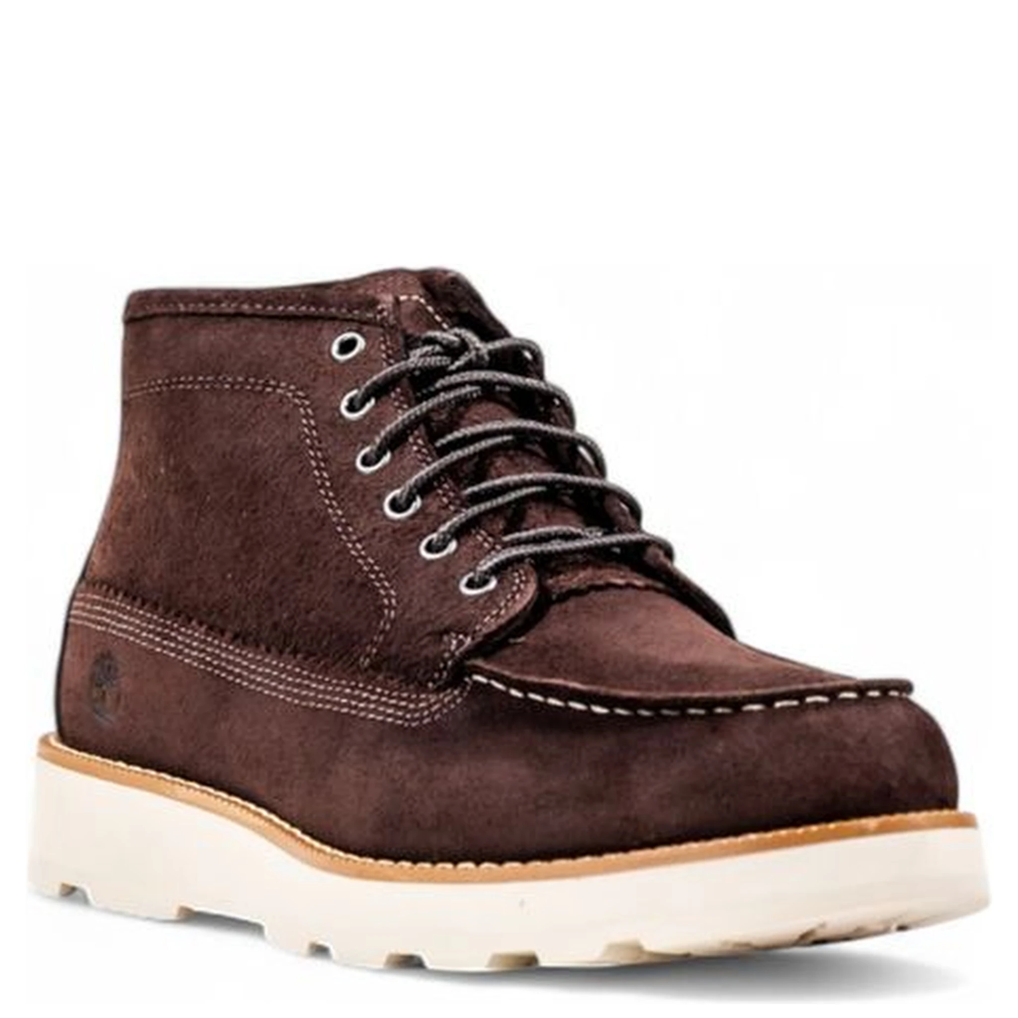 Brown Leather Lace-Up Boots