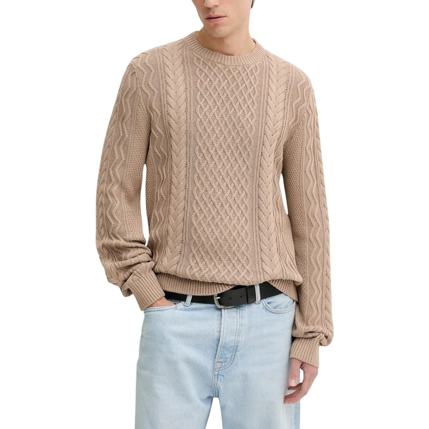Beige Recycled Cotton Sweatshirt