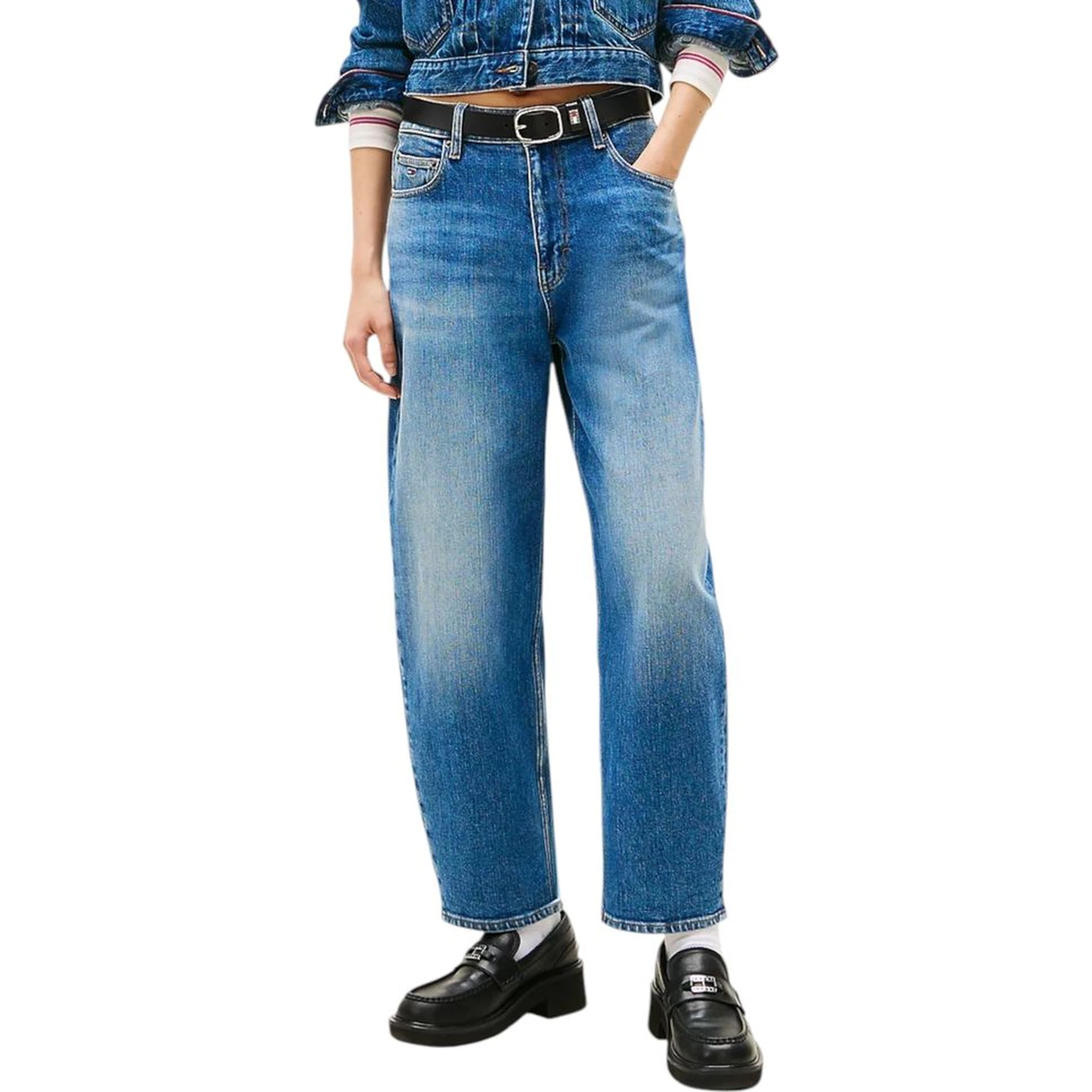 Blue Recycled Cotton Relaxed Fit Jeans