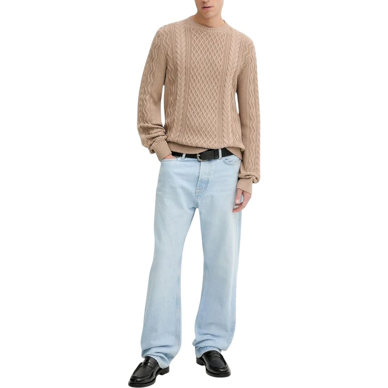 Beige Recycled Cotton Sweatshirt