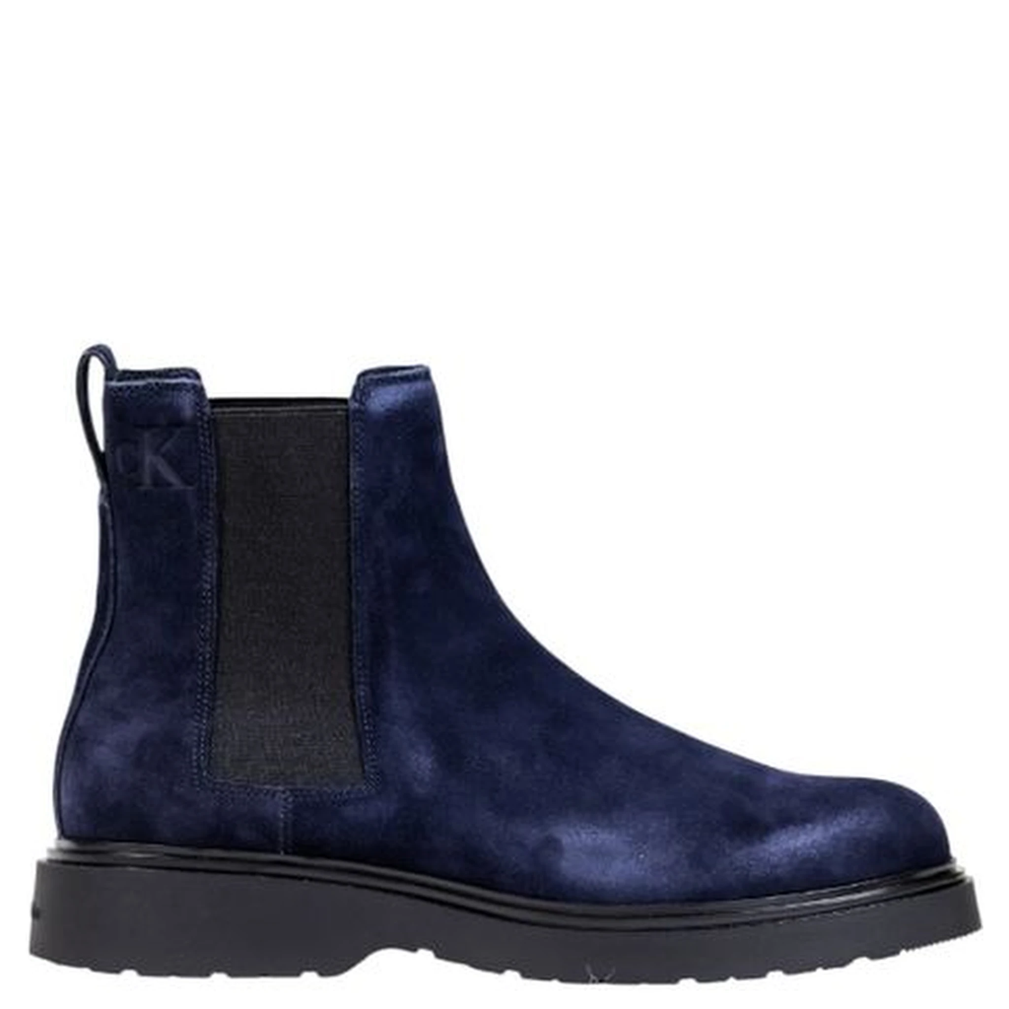 Blue Suede Leather Chelsea Boots