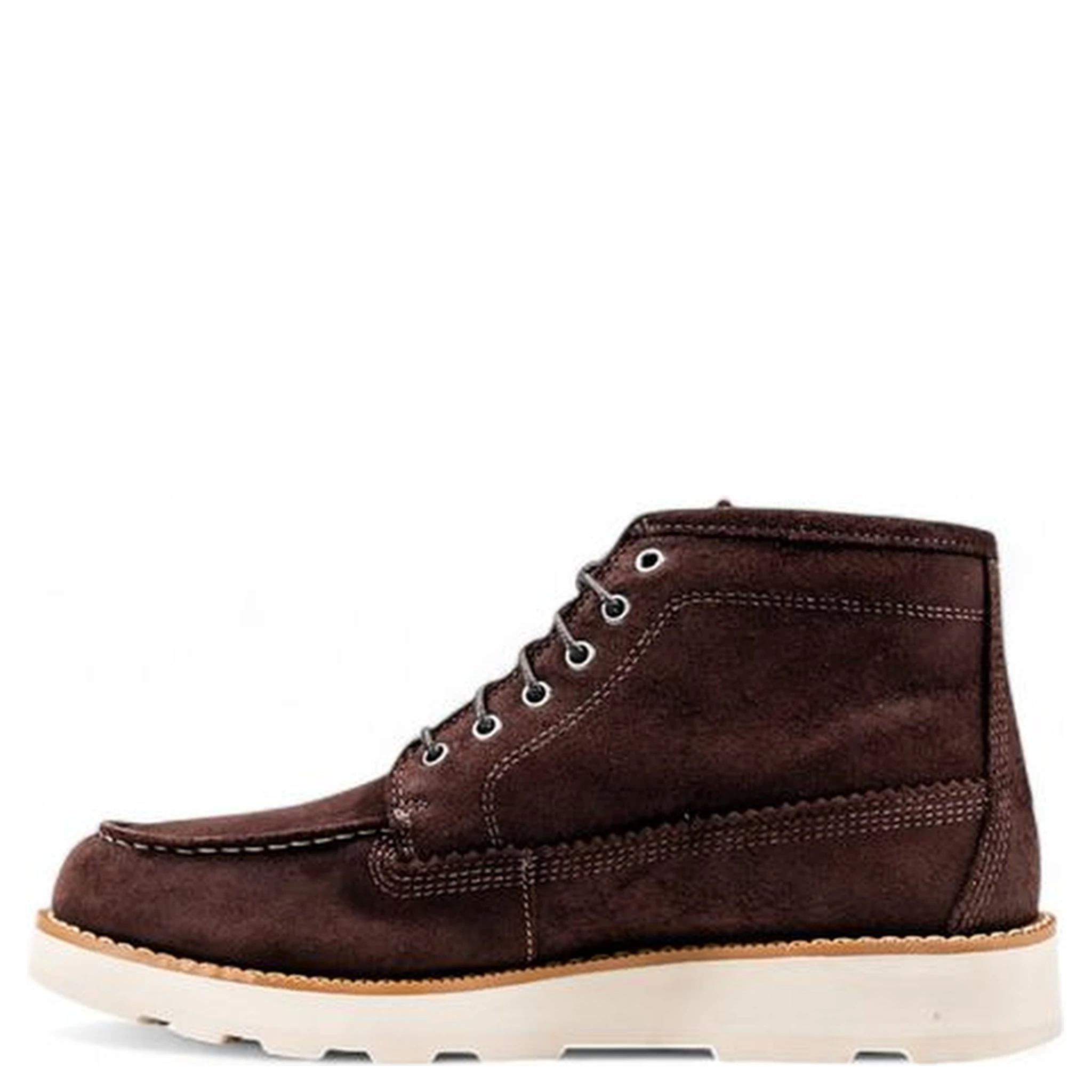 Brown Leather Lace-Up Boots