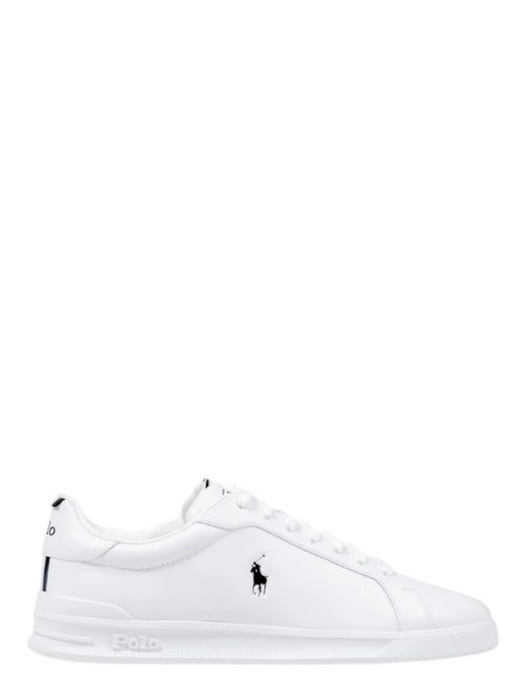 White Leather Low Top Sneakers