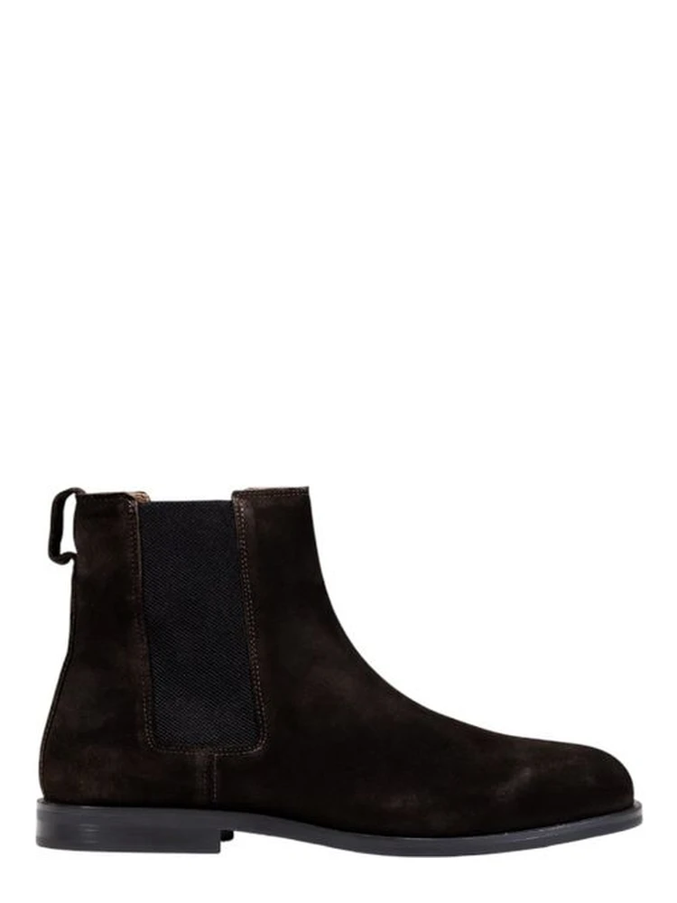 Brown Suede Leather Chelsea Boots