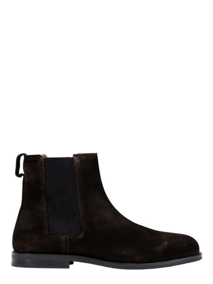 Brown Suede Leather Chelsea Boots